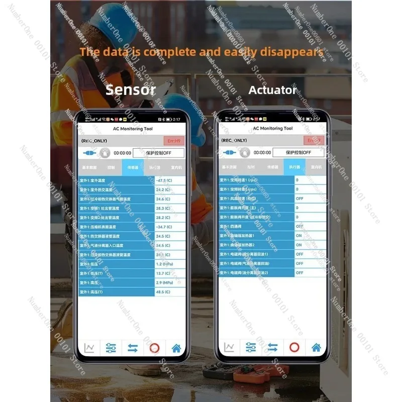 Фото Диагностический инструмент для кондиционеров Daikin VRV SkyAir, Bluetooth-тестер D-Checker 999172T 999187T, тестер для устранения неисправностей №5