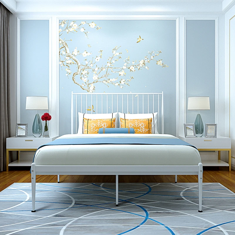 Кованая железная кровать в европейском стиле современная принцессы для одного