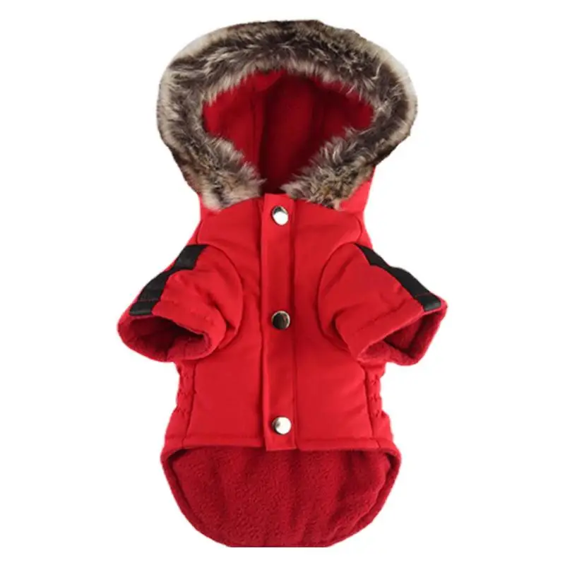 

Warm Dog Winter Coat Cozy Windproof Reversible Winter Dog Jacket Hoodie Dog Vest Coat Cold Weather Clothes Outerwear For Doggie