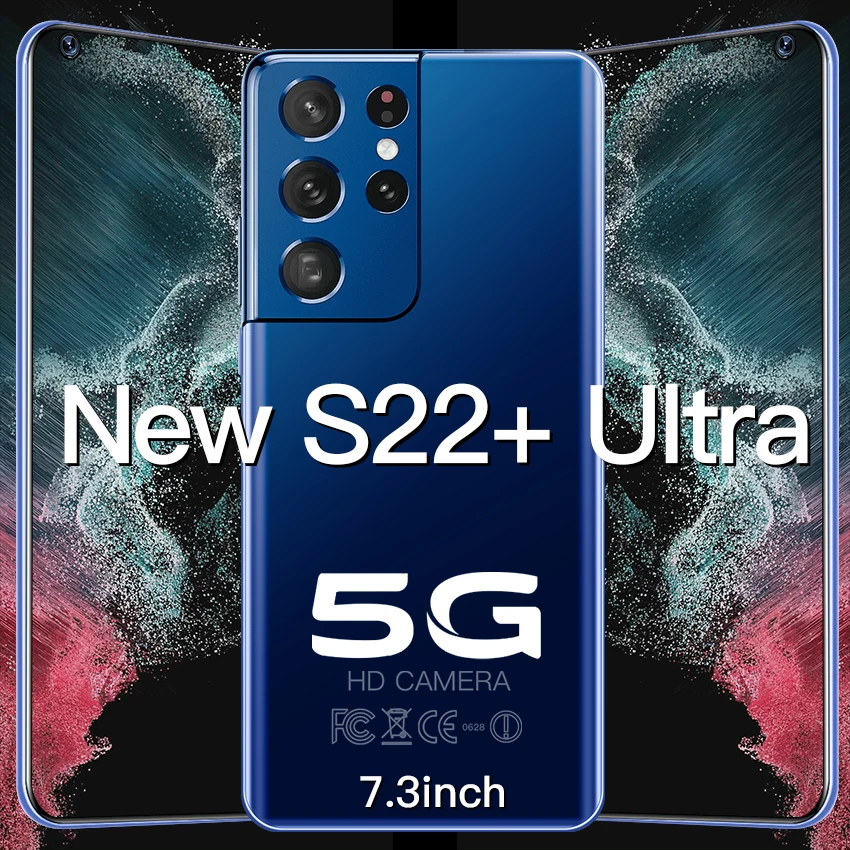 

2022 S22+ Ultra Smartphone GlobaleVersion 7.3Zoll 6800mAh celulares smartphone 16+512GB Handys Entsperrt cell phones 5G telefone