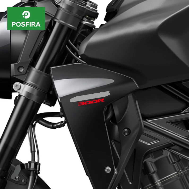 Фото Наклейки на панель радиатора мотоцикла POSFIRA, виниловые наклейки для Honda CB300R CB 300R 300 R 2018-2024 2023 2022 2021 2020, аксессуары №1