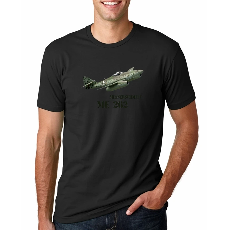 

WWII German Air Force Messerschmitt ME 262 Jet Fighter T-Shirt. Premium Cotton Short Sleeve O-Neck Mens T Shirt New S-3XL