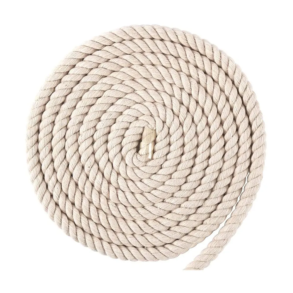 

Macrame Cord 8/10/12mm Natural Cotton Twisted Macrame Rope String DIY Craft Knitting Making Plant Hangers Wall Decoration