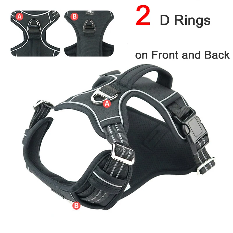 Светоотражающая шлейка для собак жилет без вытягивания поводок прогулок 1000D