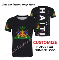 haiti summer style men women fashion short sleeve t shirts nation flag summer round neck tops element shirt trendy mens t shirt