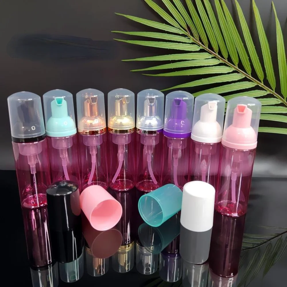 Прозрачная розовая пластиковая бутылка для мыла и мусса 10 шт./60 мл | Красота