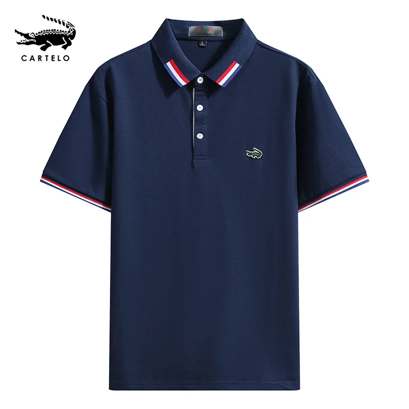 

Cartelo men's Polo Shirt casual business style solid color simple polo shirt men t shirt 2022 top