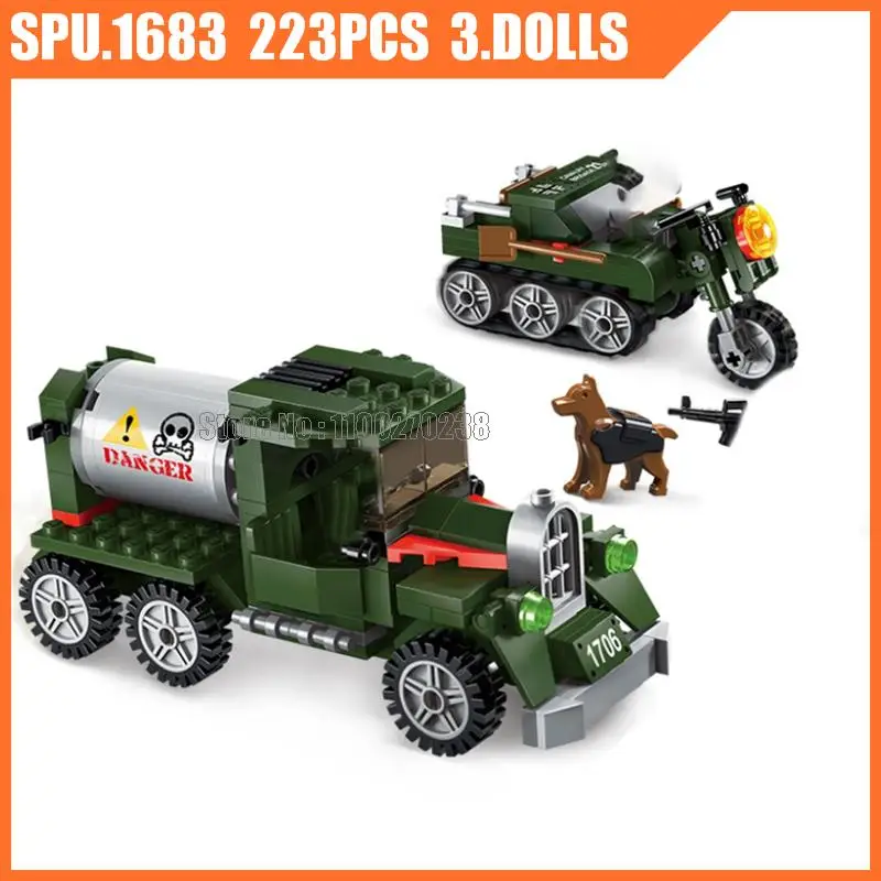 1706 223 шт. Детский конструктор Военная Боевая Зона |
