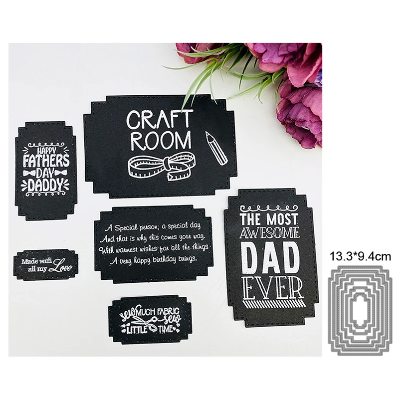

Rectangular Background Label New Arrival 2022 Metal Cutting Dies Decoration DIY Scrapbooking Craft Stencils Embossing cut die