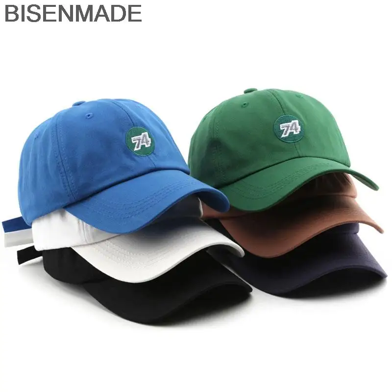 

BISENMADE Baseball Cap For Men And Women Outdoor Sport Caps Fashion '74' Embroidery Snapback Hat Cotton Soft Top Summer Cap 2022