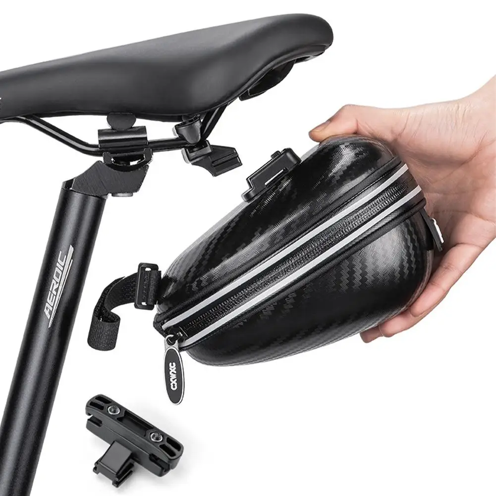 

2L EVA Hard shell Bicycle Saddle Bag Waterproof Cycling Panniers MTB Bike Rear Tool Bag Night Bike Accessories Dropshipping
