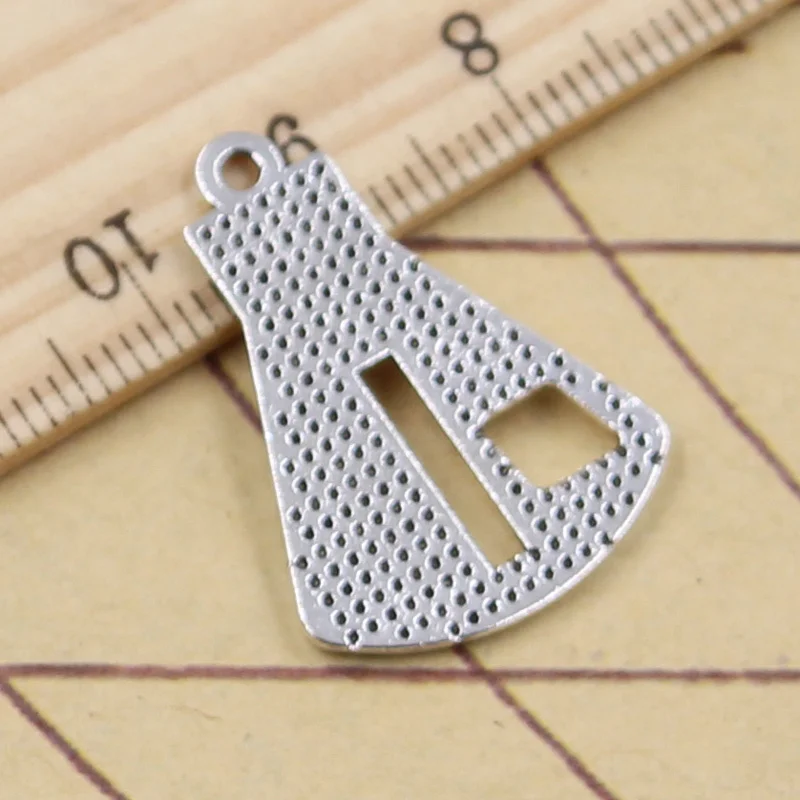 15 шт. подвески измерительного стекла счетная чашка 28x20 мм тибетское серебро