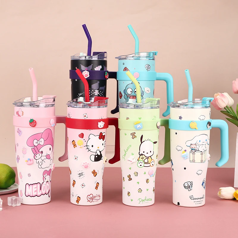 1200 мл Sanrio Hello Kitty Kuromi My Melody Ice Cup мультяшный домашний автомобиль портативный