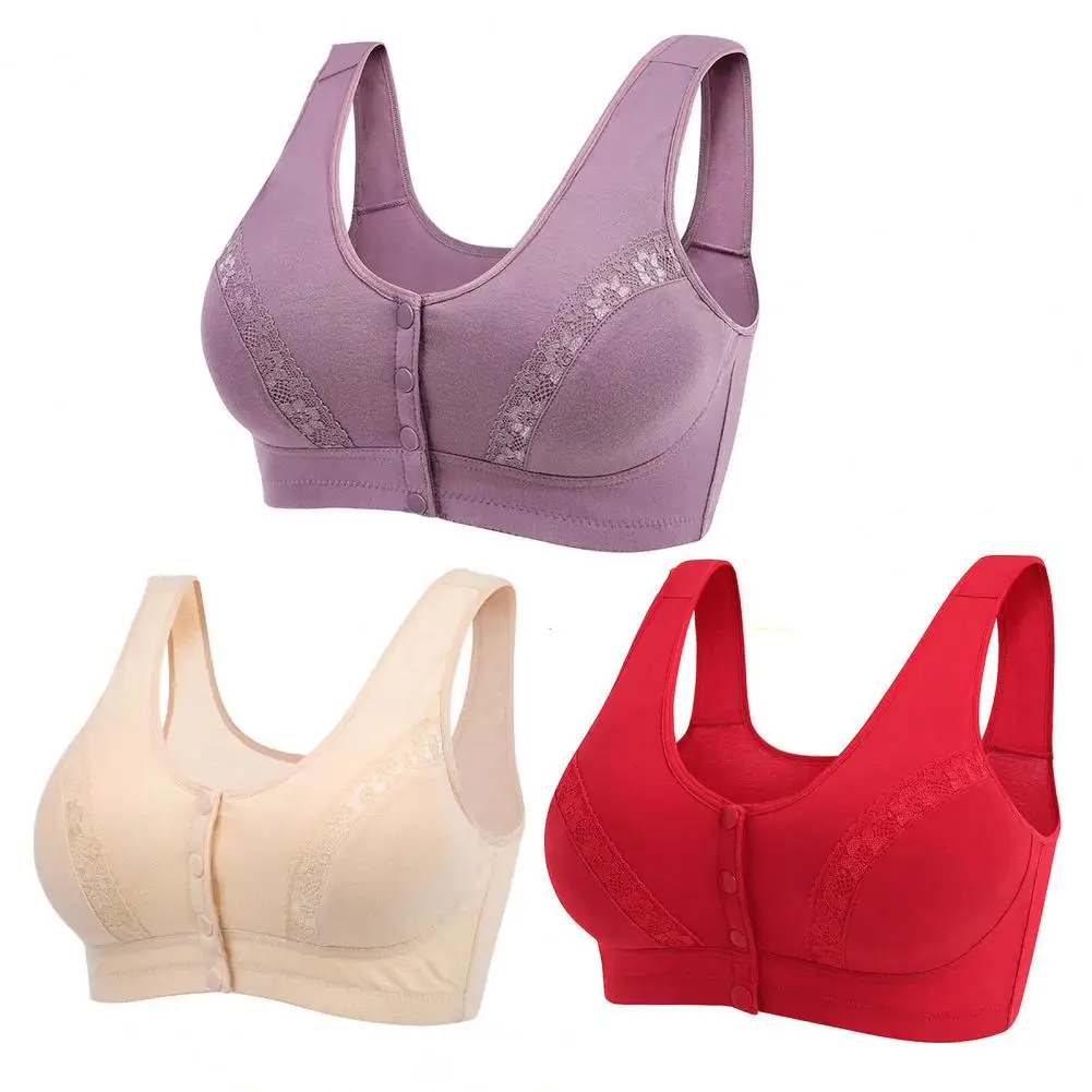 

Front Close Wireless Cotton Bras Women Cami Bra Wire Free Bralette Comfortble Underwear Female Lingerie Bust 36 46,B C Cup