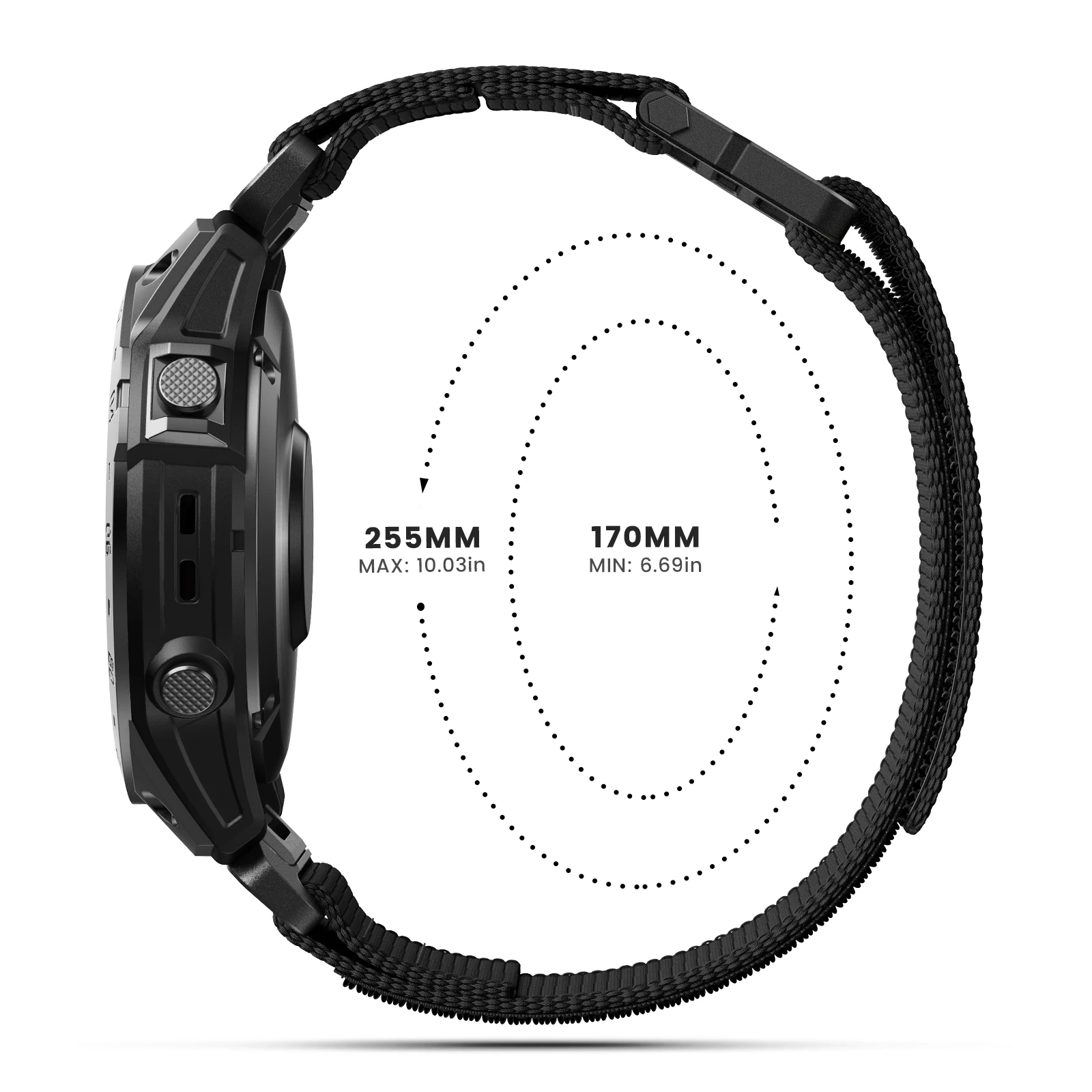Tactix 22mm 26mm Sticky Braided Strap Fenix 7X 6X Pro 5X Nylon Strap 945 955 Instinct Quick Release Replacement wristband