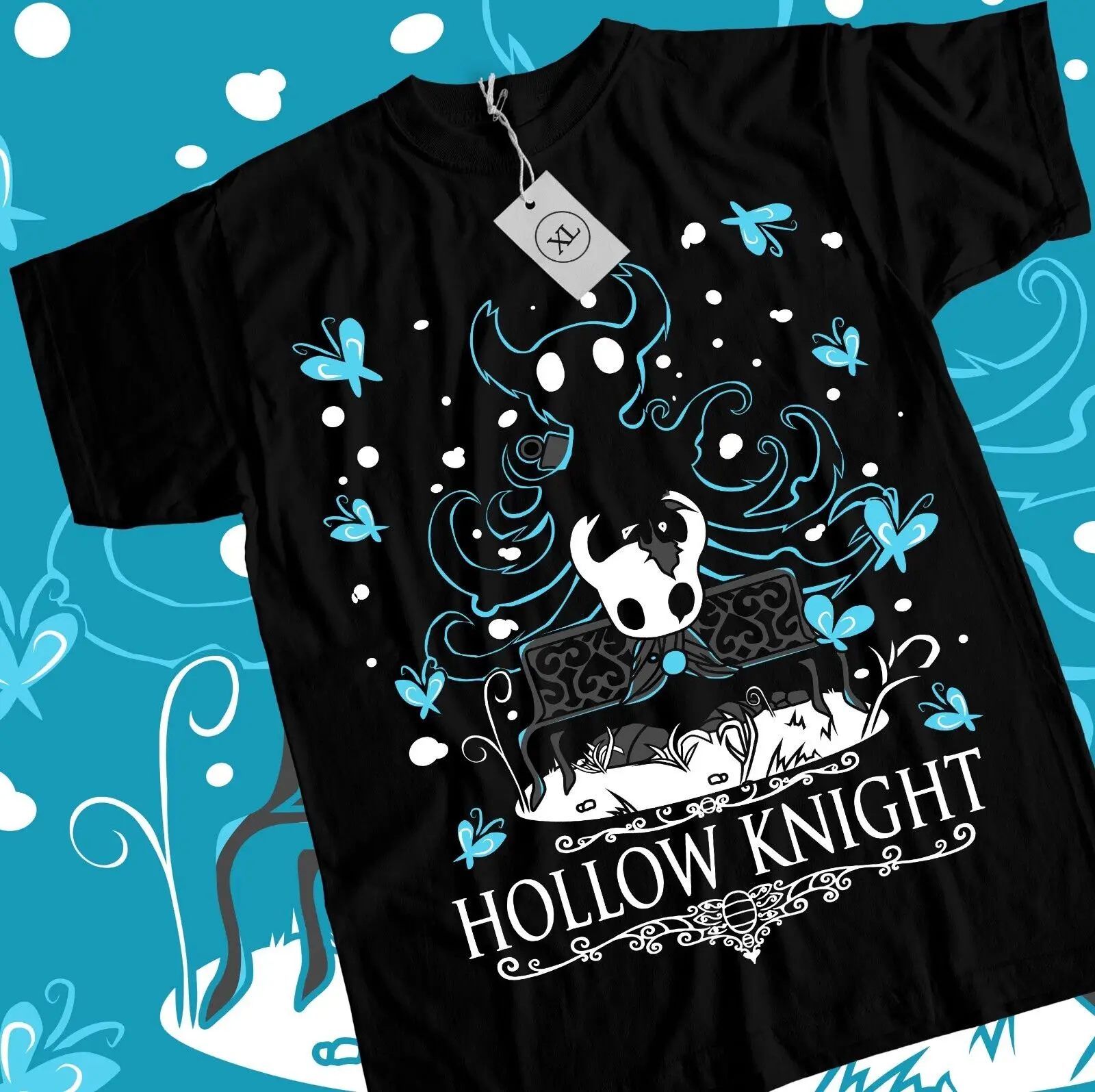 Фото Игровая футболка унисекс Hollow Knight, топ для инди-девочек, лучшие подарки, рубашка всех размеров №1