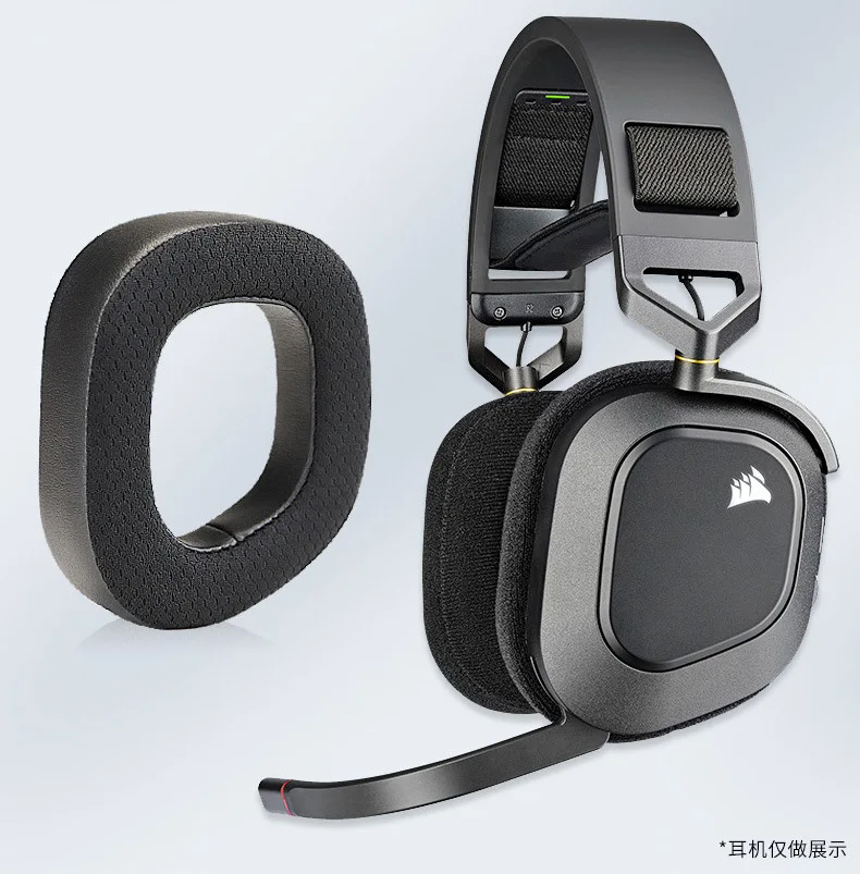 Сменные амбушюры для наушников CORSAIR HS80 RGB, кожаные бархатные велюровые наушники, охлаждающие гелевые наушники