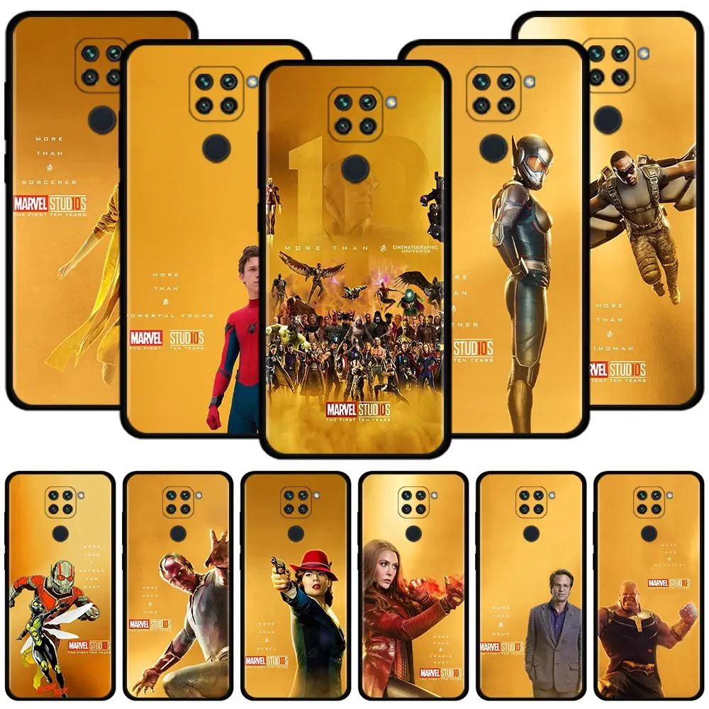 Чехол для Xiaomi Redmi Note 11 10 9 8 7 Pro Max 9T 8T 9S чехол 9C 9A 8A 7A алая Marvel ведьма и Человек-паук Heros