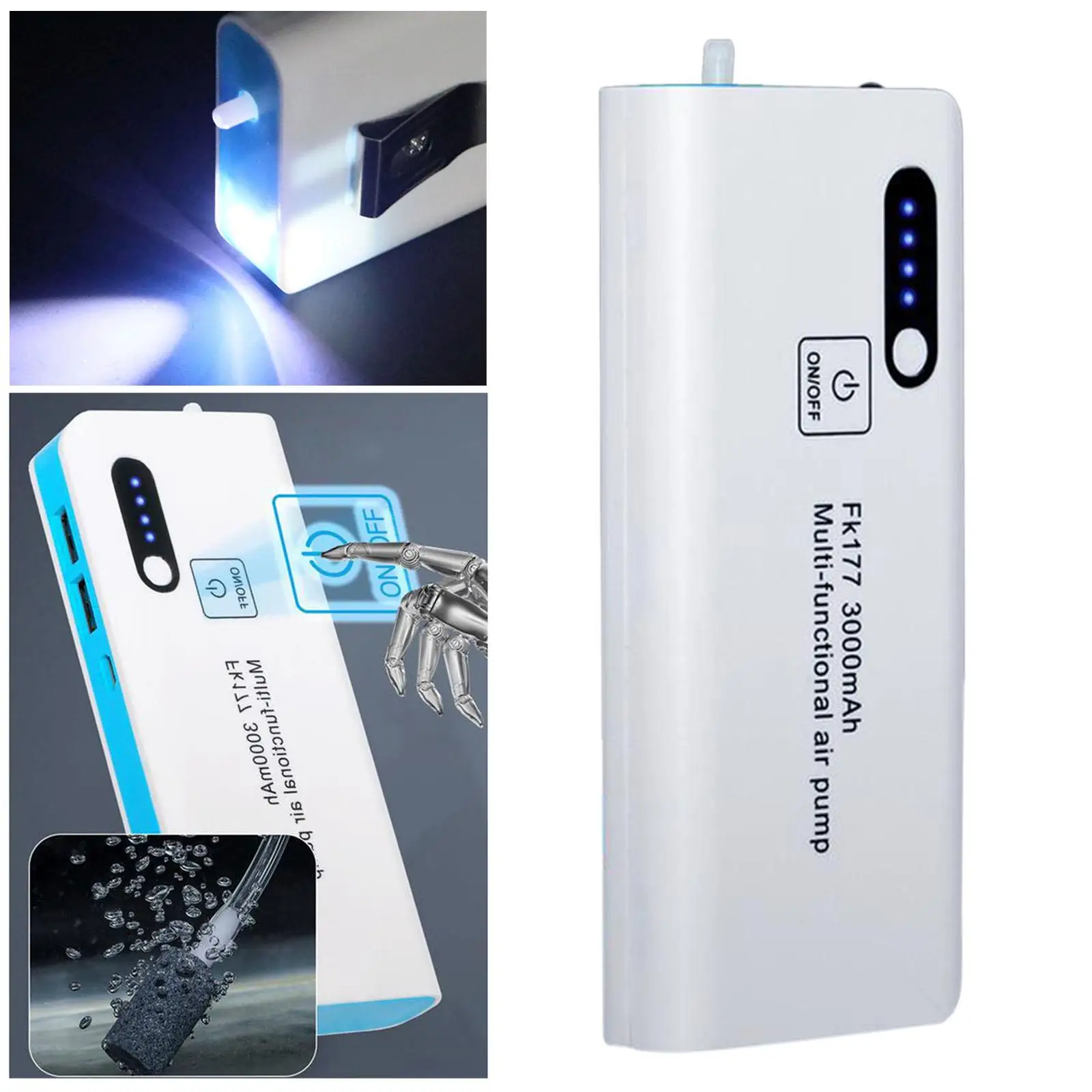 

Аквариумный воздушный насос, USB-фильтр аэратора для рыб с воздушной трубкой, аккумуляторная батарея с силиконовой трубкой, Бесшумная для на...