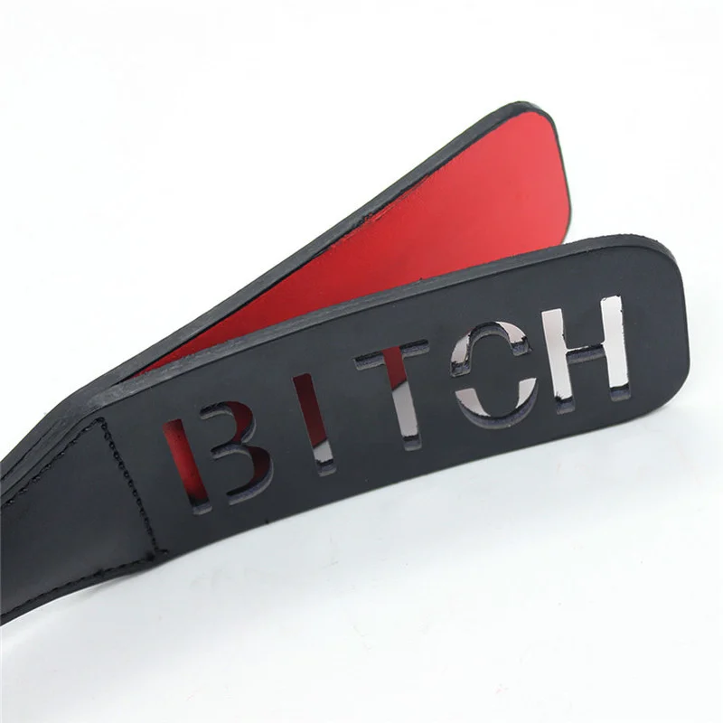 Bit Slut Sex & Mischief Heart Slapper Paddle Whips Fantasy Flogger Cosplay Slave BDSM Toys for Couples Bondage Leather Spank |