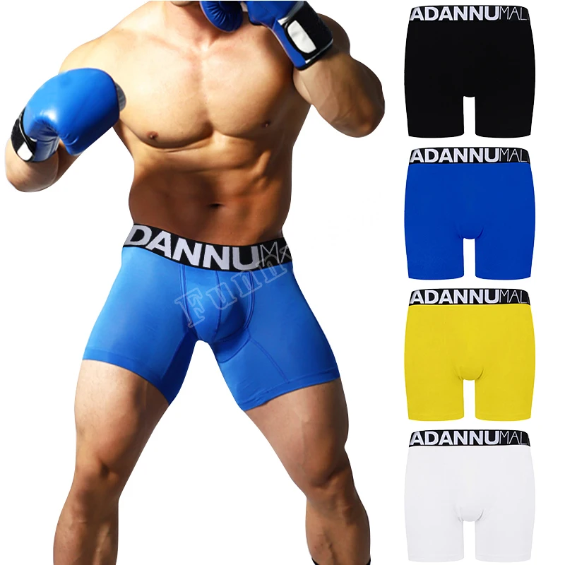 ADANNU брендовые сексуальные боксеры мужское нижнее белье шорты Хлопковые Бриджи