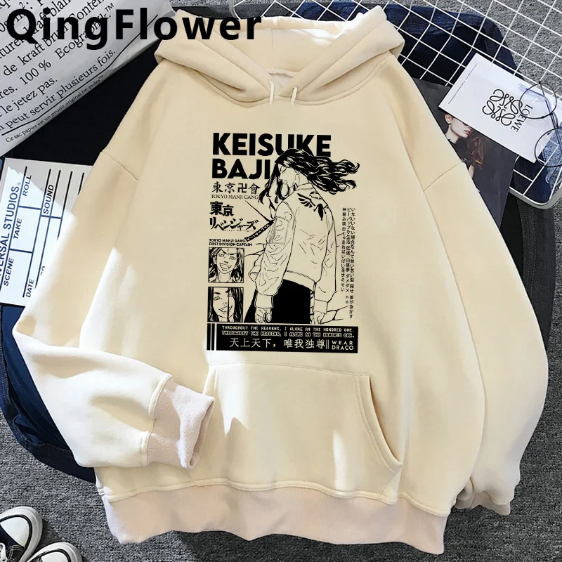 

Tokyo Revengers Anime Manjiro Sano hoodies men Oversized streetwear anime Ulzzang male clothing Korea harajuku
