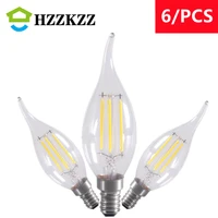 selling retro led dimmable candle light c35 e14 e27 220v 2w 4w 6w warm white 2700k filament bulbs lamp for chandelier lighting