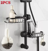 2pc bathroom shower shelves aluminum shower storage basket shelf for shampoo shower organizer bathroom accessories etagere douch