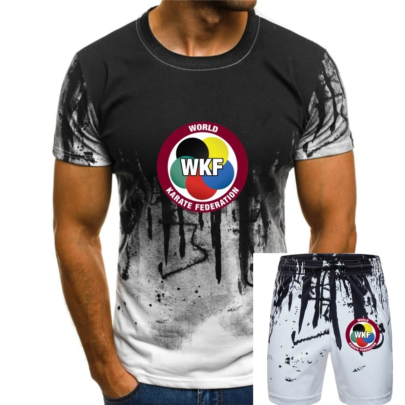 

New Wkf World Karate Federation Logo Men White T Shirt Size S M L Xl 2xl 3xl Black Youths Formal Shirts