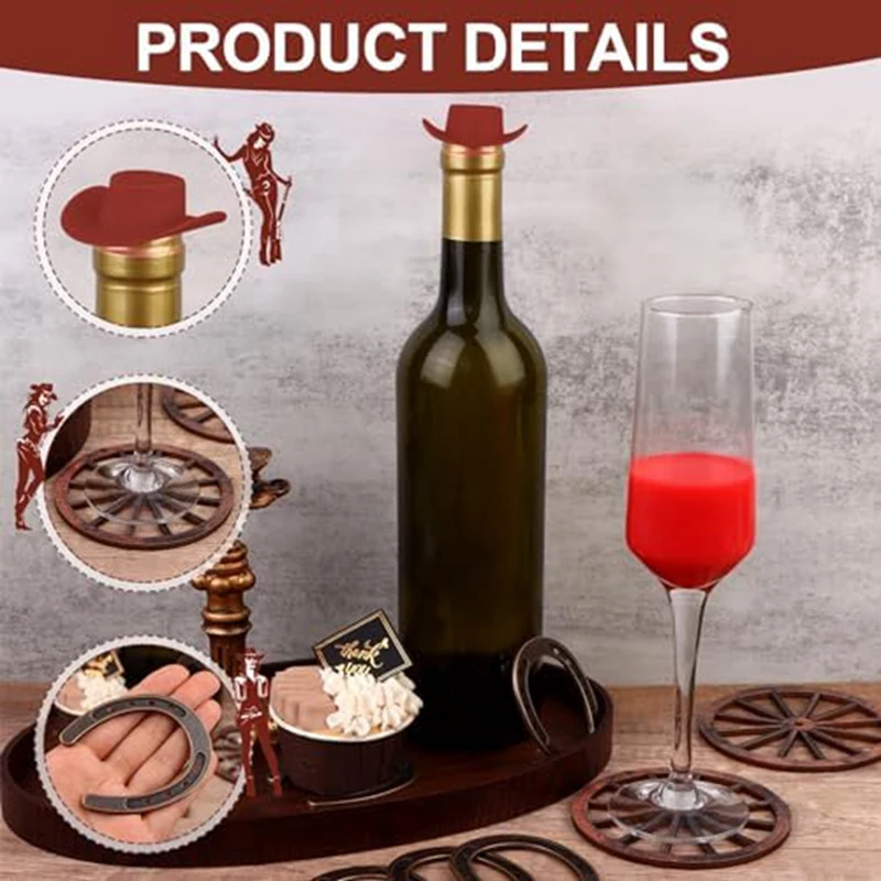 40 шт. ковбойская шляпа Lucky Horseshoe и колесо в стиле вестерн тематическая вечеринка