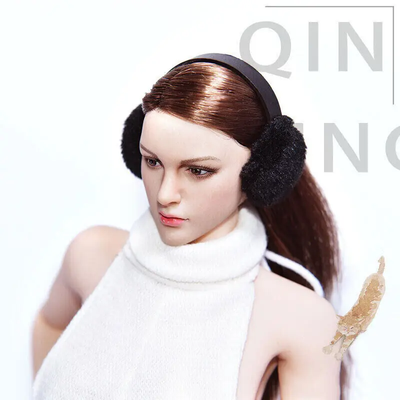 

Only Black Ear Warmer 1/6 Scale Earmuffs Winter Warm Ear Protector Model for 12"
