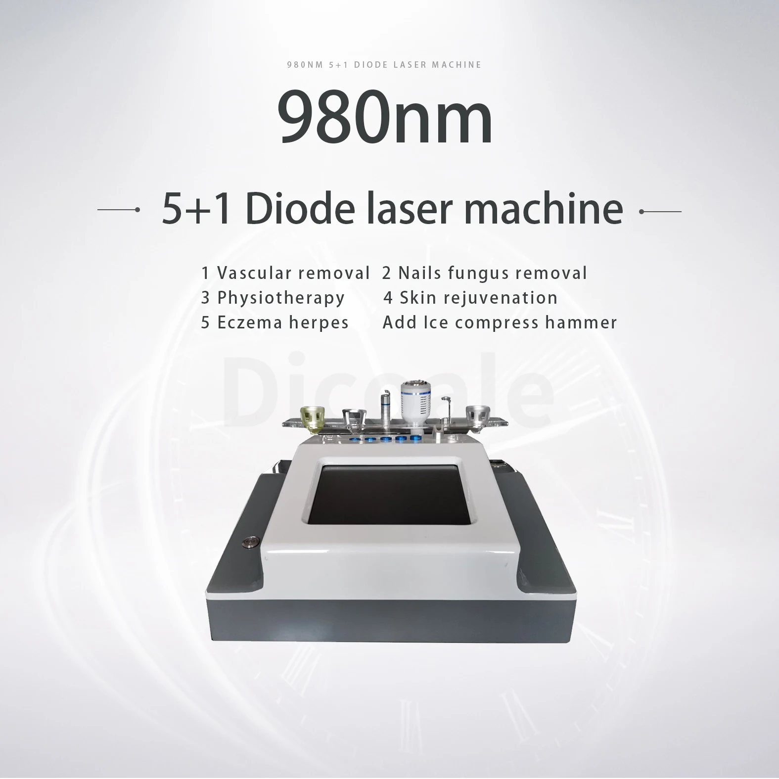 

5 in 1 980nm Diode Laser Blood Vessels Removal Machine Nail Fungus Treatment Laser Vascular Removal Remove Spider Veins Device