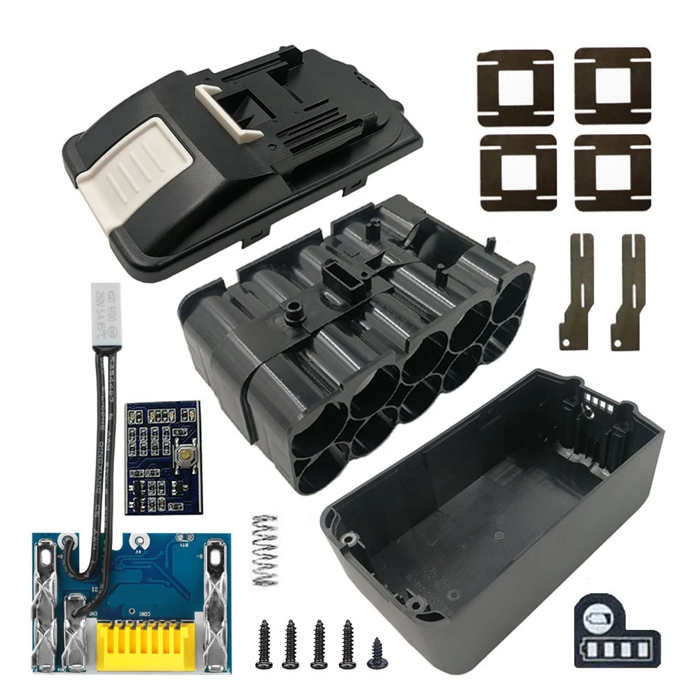 

BL1830 10 x 21700 Battery Case PCB Charging Protection Circuit Board Shell Box BL1860 for MAKITA 18V 3.0Ah 9.0Ah House