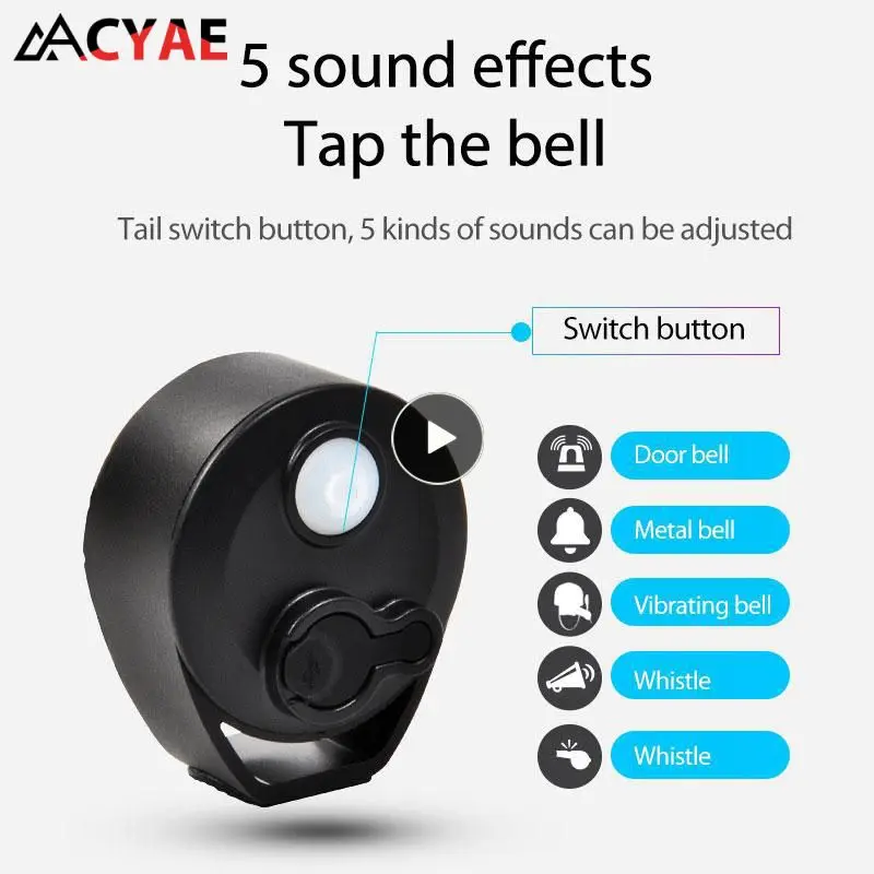 

Electronic Horn USB Charging Bell MTB Car Bell Riding Bell Aluminum Alloy Bicycle Handlebar Adjustable Sound Bike Accessories