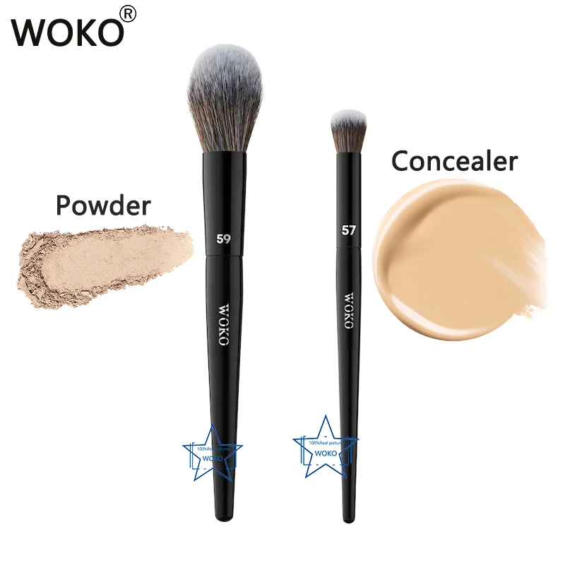 

PRO 57 Concealer Brush Professional Cream Concealer Blending Makeup Tool 59 Powder Brush Precision Contour Sculpting Brush