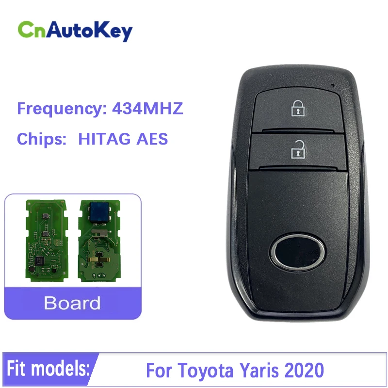 

Оригинальный 2-кнопочный смарт-ключ CN007212 для Toyota Yaris 2020 433 МГц транспондер NCF29A1M HITAG AES модель B3H2K2R