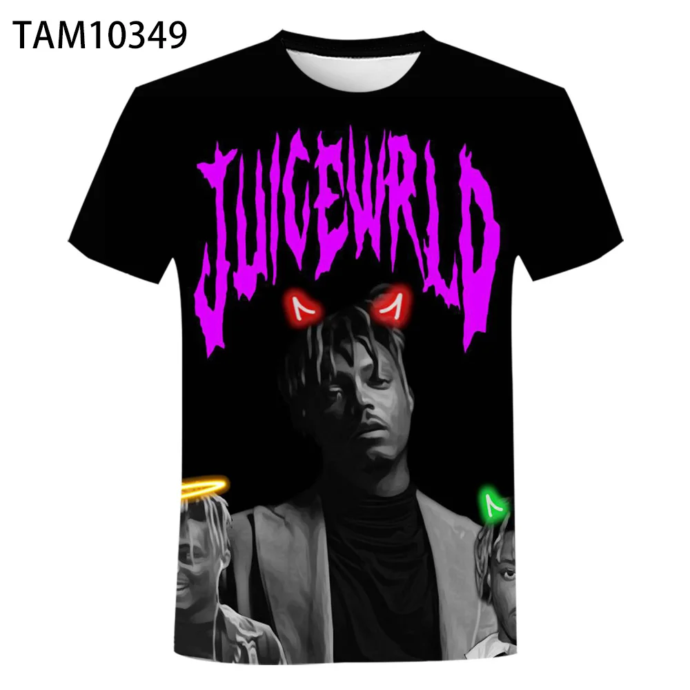 

rap singer Juice Wrld trend fashion men's breathable and sweat-absorbent children's O-neck shirt apparel