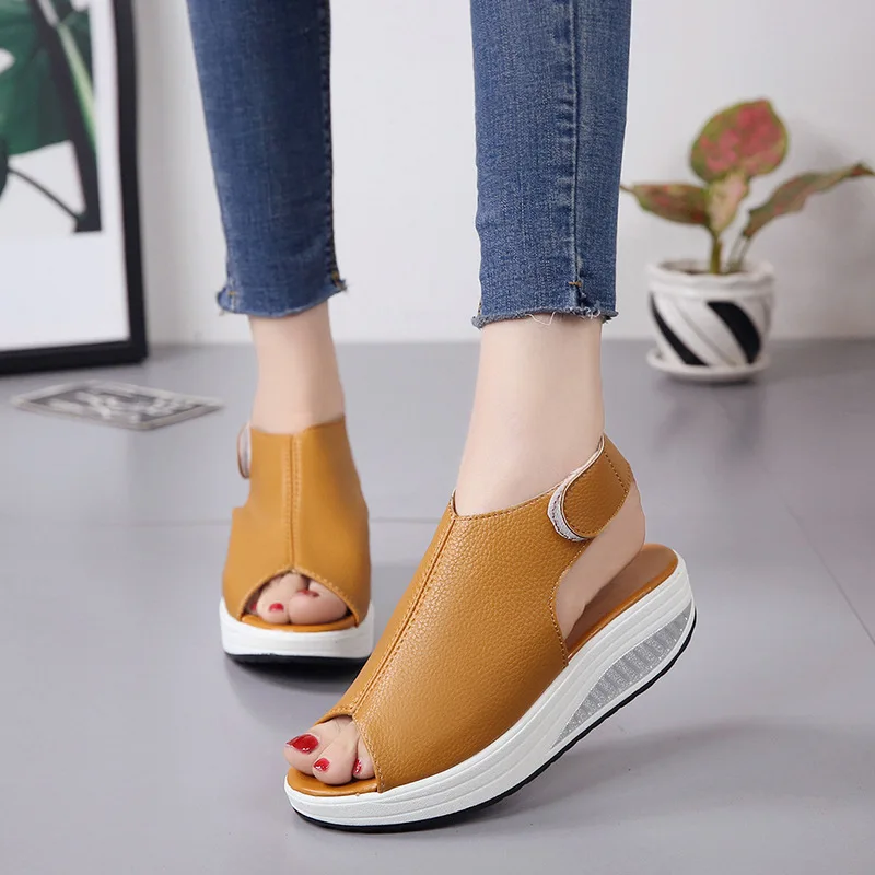 New Women Sandals Summer Casual Plus Size 35-43 Women Wedges Shoes Soft Female Multi-Colors Fashion Platform Lightweight Shoes