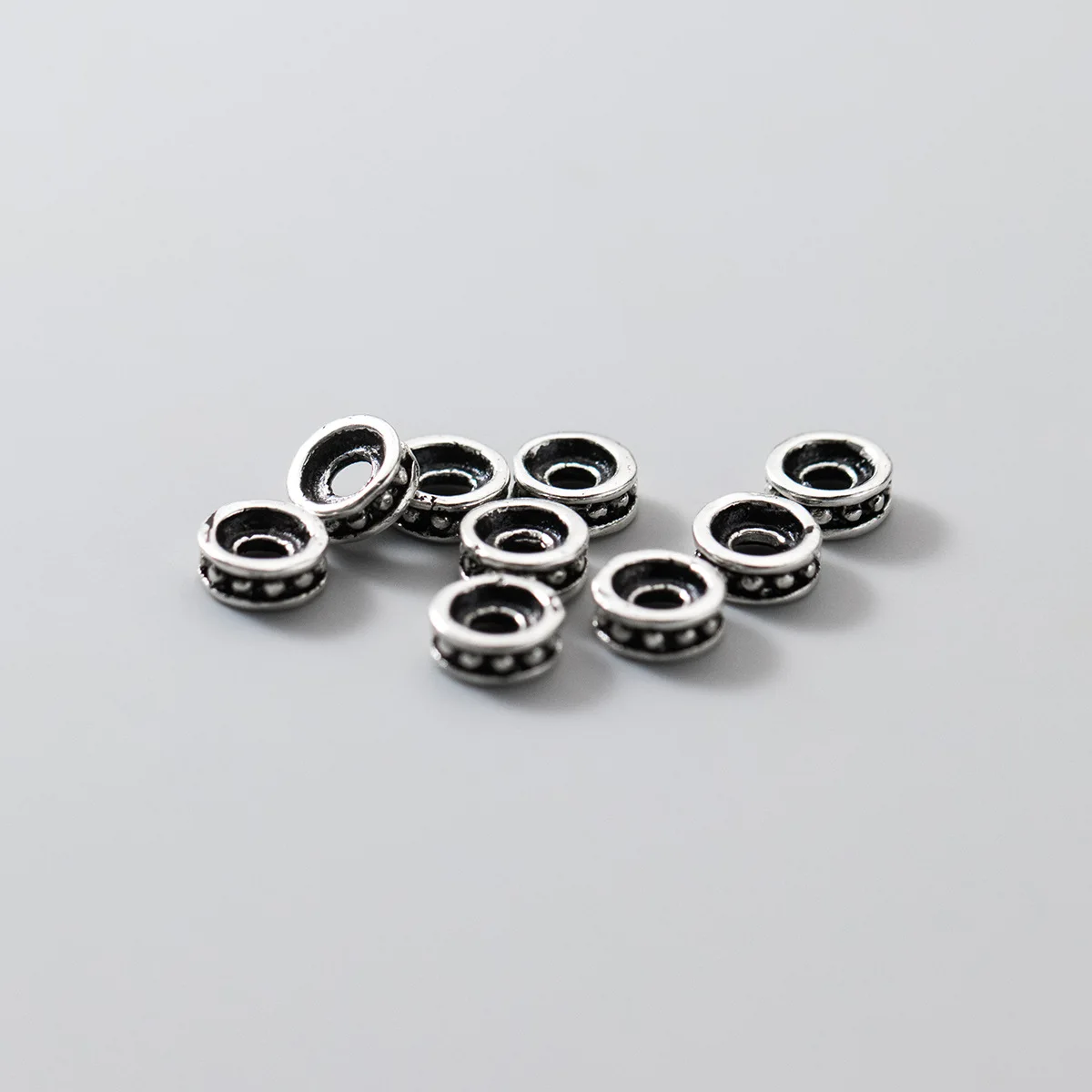 2 шт./партия бусины из серебра 925 пробы 5 мм