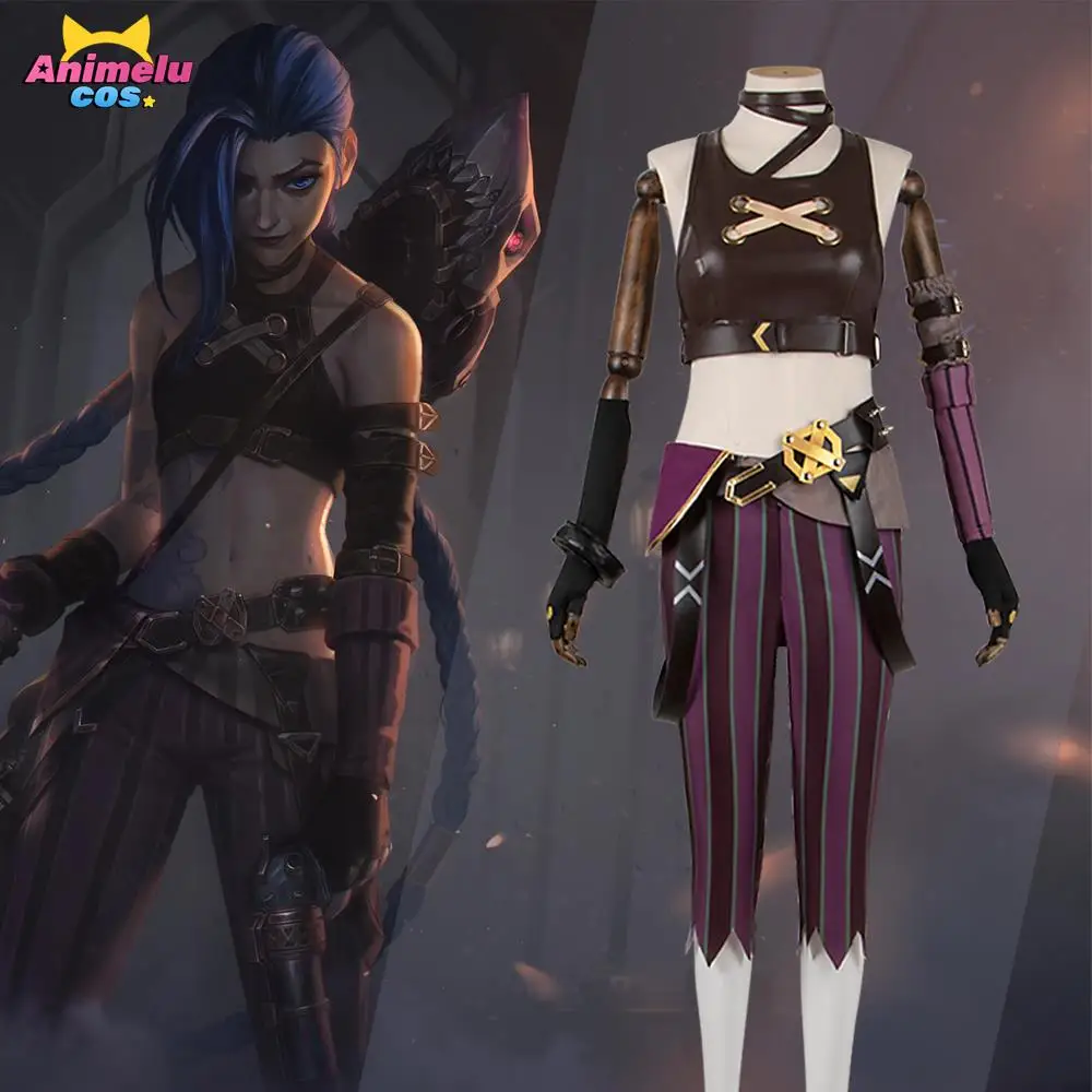 

LoL Jinx Cosplay Costume LoL Arcane Jinx Cosplay Uniform Outfits Halloween Carnival Suit