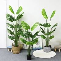 90 180cm large artificial simulation monstera potted indoor floor decoration fake green plant bonsai simulation tree ornaments