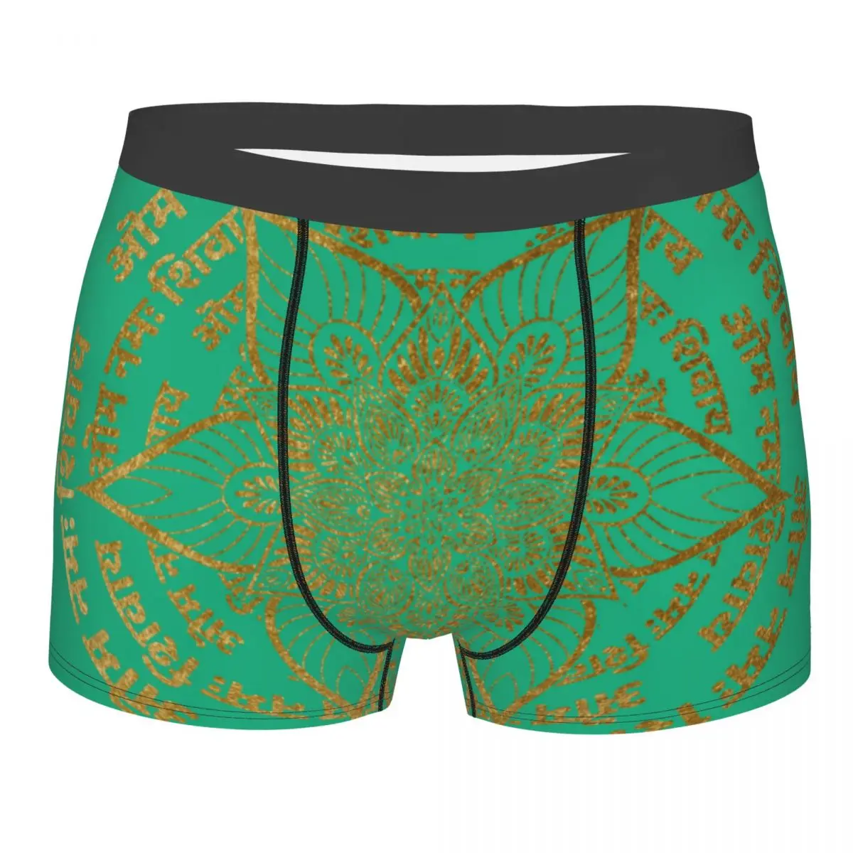 

Мужские трусы Shiva India Maha Shivaratri с пожеланиями и цветком лотоса, нижнее белье с мандалой, дышащие трусы-боксеры