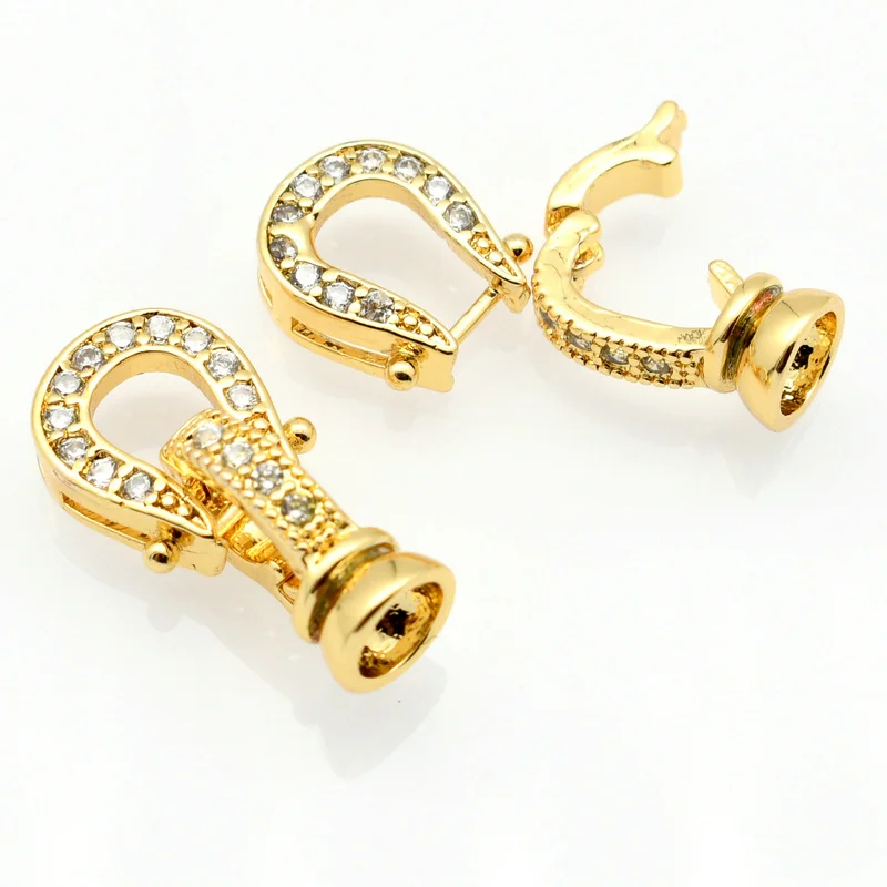 Застежка-подвеска с фианитами, без никеля Застежка-подвеска с фианитами, без никеля