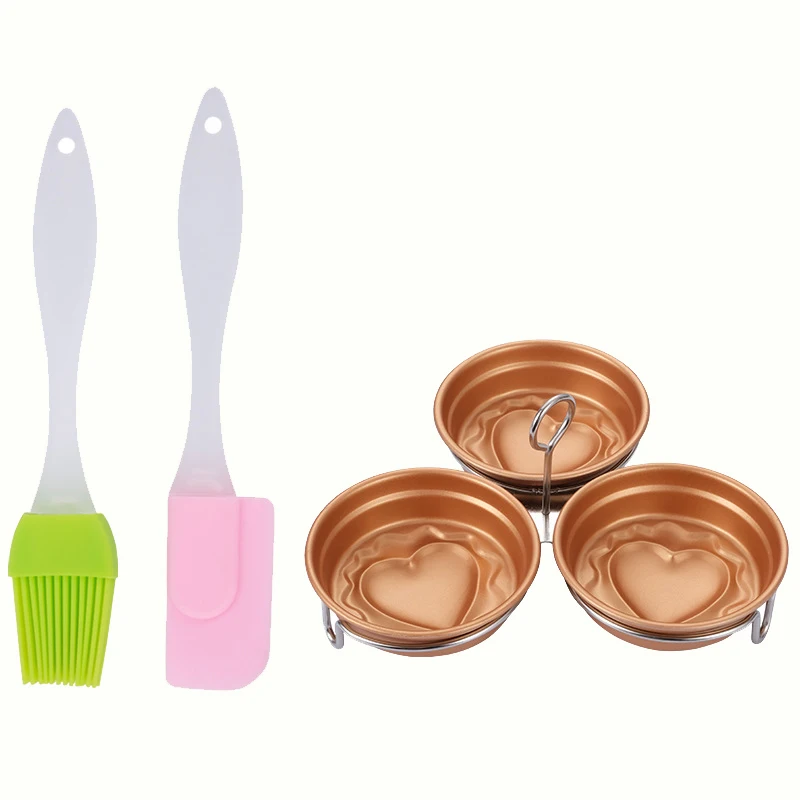 

Cute Egg Poacher Stainless Steel Egg Boiler for Kids Non-Stick Egg Mold Maker Kitchen Baking Tools-Rose Gold