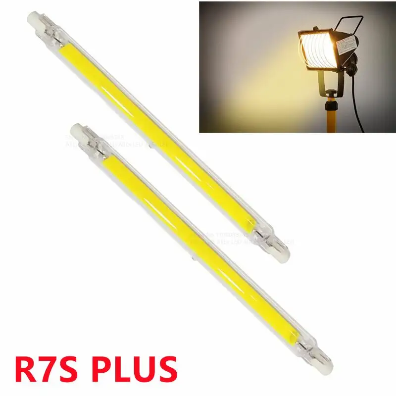 LED R7S Glass Tube COB Bulb 78MM 118MM High Power R7S Corn Lamp J78 J118 Replace Halogen Light 50W 90W AC 110V 220V Lampadas