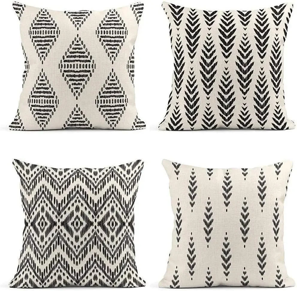 Племенная и бохо богемная черная этническая елочка для идей декоративные