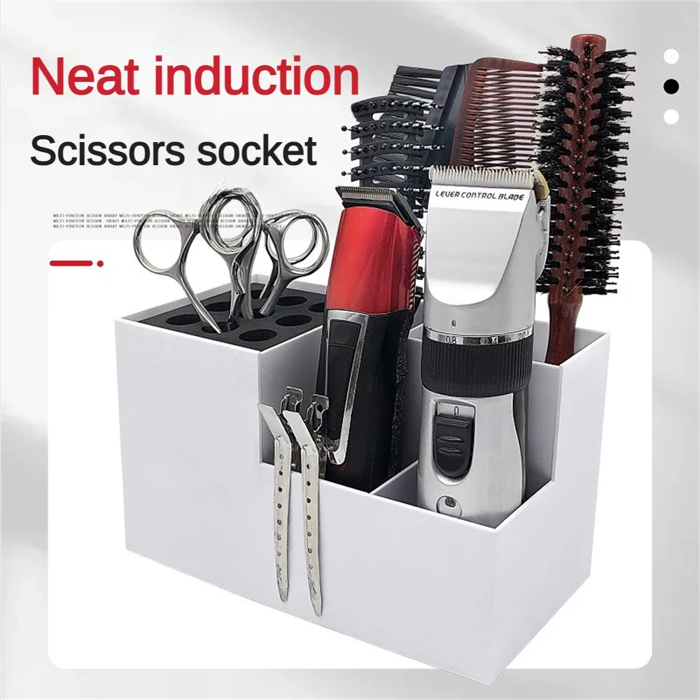

Scissors Box 18.5x8.5x10.5cm The New Scissors Hairdressing Tools Storage Rack Styling Tool Beautician Tool Box Black Beautician