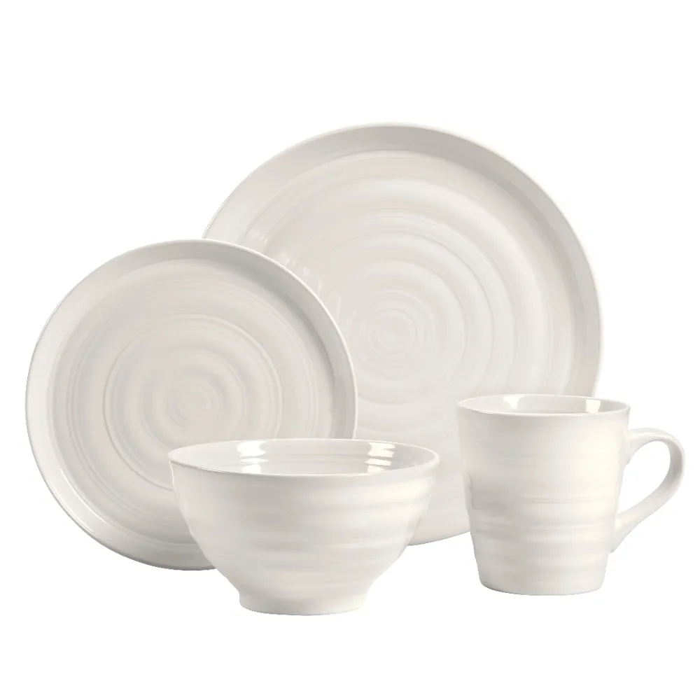 

Farmhouse 16-Piece Dinnerware Set, White Dinner Set