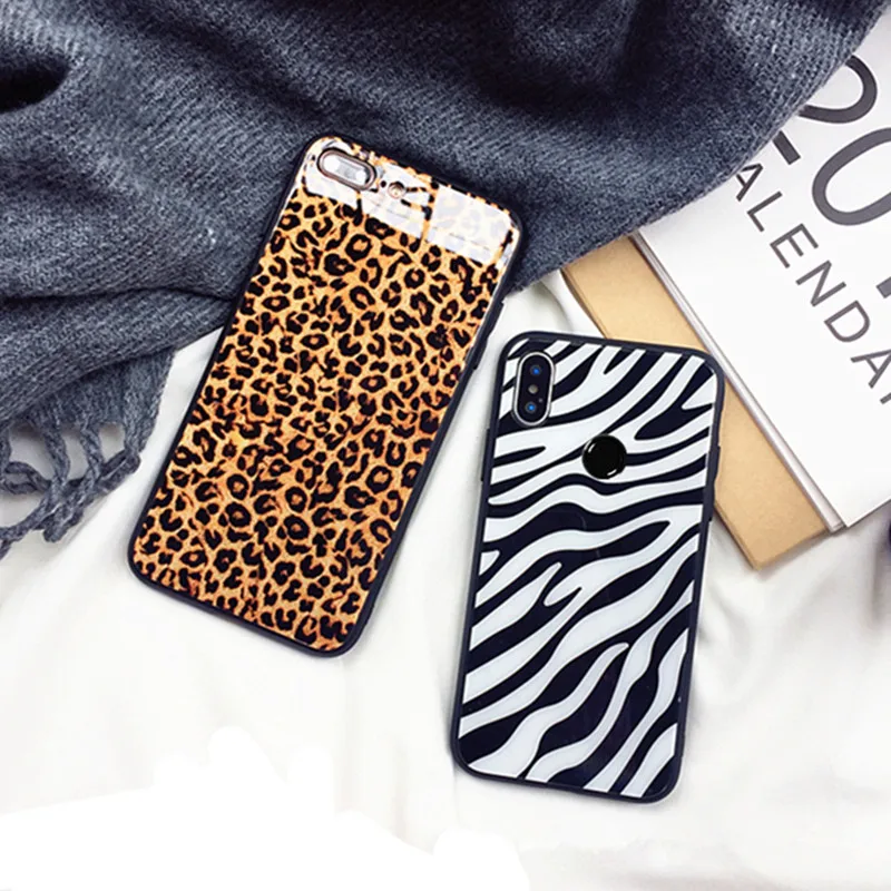 

BONVAN Tempered Glass Case For Xiaomi Mi 9 9T Pro Hard Cover For Xiaomi Mi 9 8 SE Lite explorer Zebra Leopard Couqe Capa