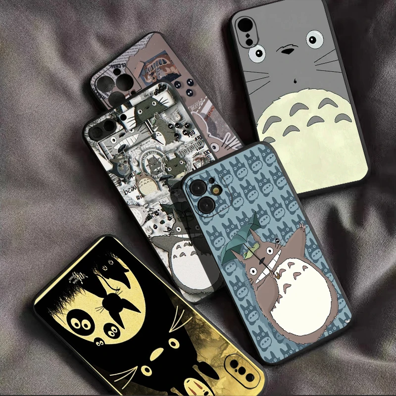 

Totoro Spirited Away Ghibli Miyazaki For iPhone 13 12 11 Pro Mini X XR XS Max SE 5 6 6S 7 8 Plus Phone Case Shell Funda Carcasa